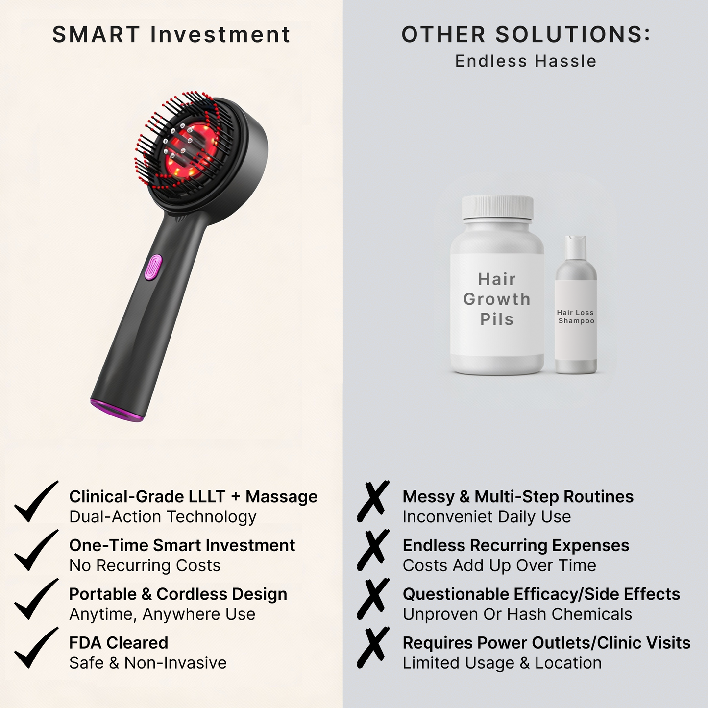 HeadShine™ 3-in-1 Scalp Massager with Red Light Therapy