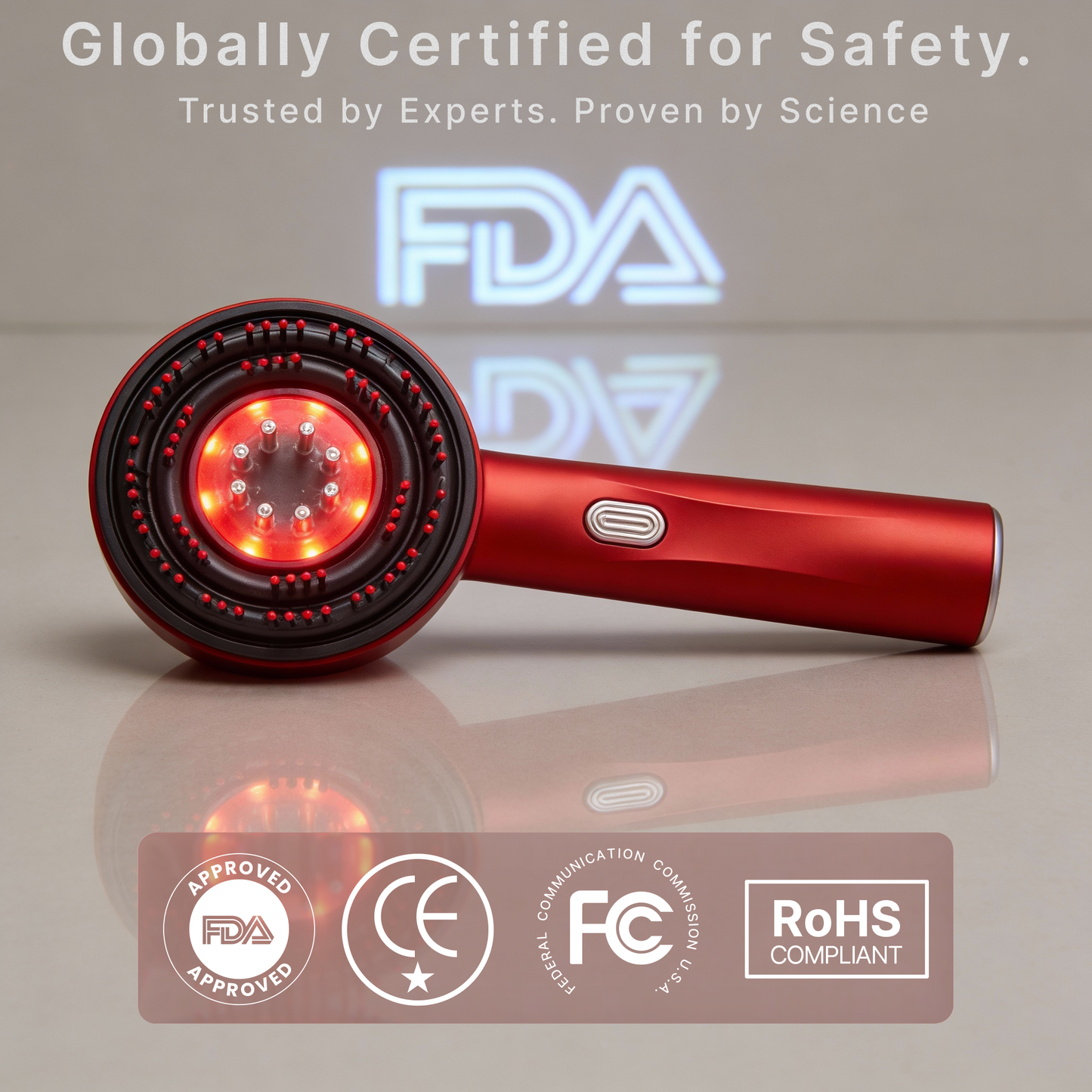 HeadShine™ 3-in-1 Scalp Massager with Red Light Therapy