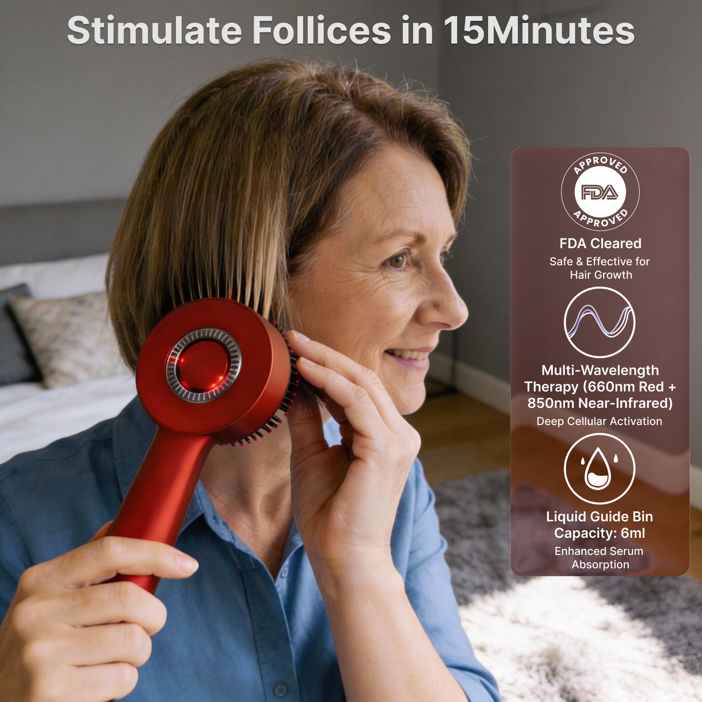 HeadShine™ 3-in-1 Scalp Massager with Red Light Therapy