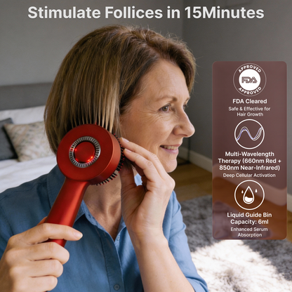 HeadShine™ 3-in-1 Scalp Massager with Red Light Therapy