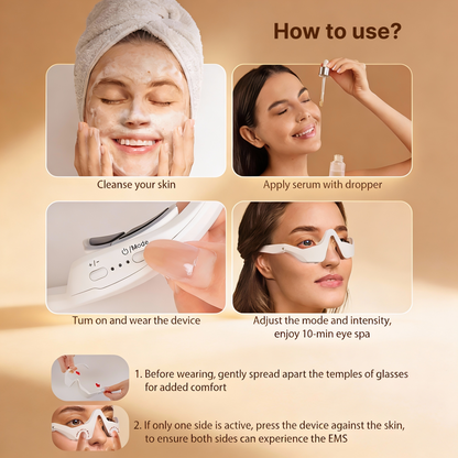 HeadShine™ Red Light Therapy & EMS Microcurrents For Eye Bags